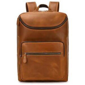 Men's Brown Backpack Genuine Leather (15 Inch Laptop Bagpack)